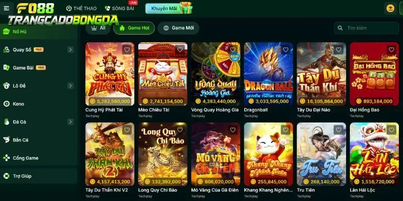Kho game nổ hũ đa dạng nhất