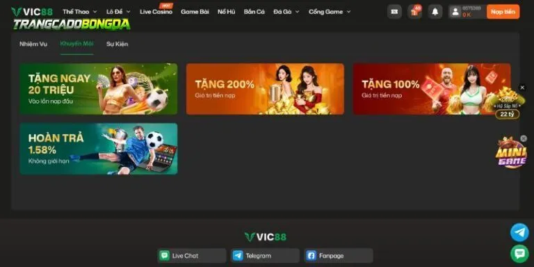 Thông tin tổng quan về nhà cái VIC88